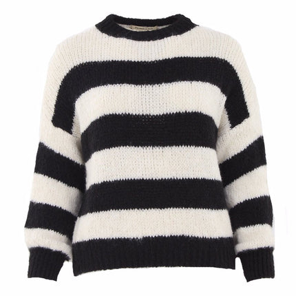 UNICORN Women's sweater striped black and white M XXL