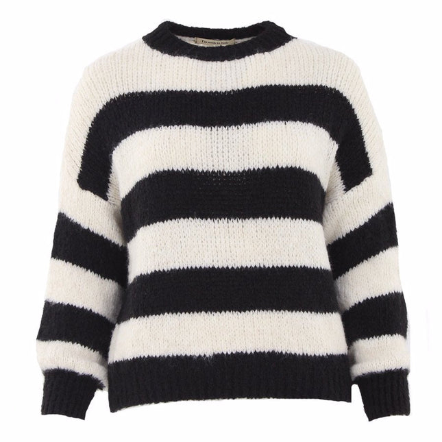 UNICORN Women's sweater striped black and white M XXL