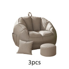 Gray 3-piece set (1 sofa, 1 pedal, 1 pillow)