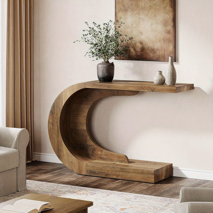 UNICORN 109.98cm Mid-Century Modern C-Shaped Console Table