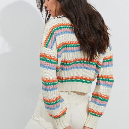 UNICORN Women's sweater cream white s m l
