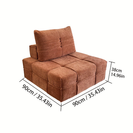 UNICORN New fabric sofa, freely combinable, straight-lined long sofa white dark blue orange