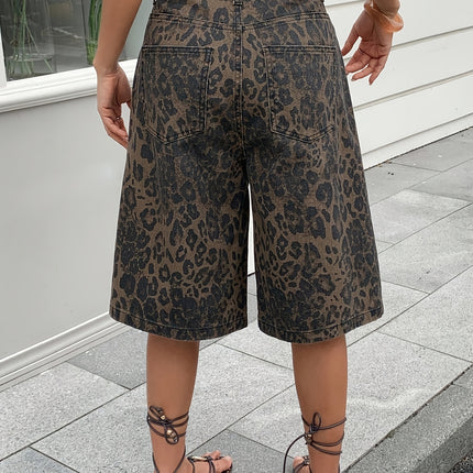 UNICORN Leopard Print Denim Shorts Perfect for Women'S Outfits xs s m l xl xxl