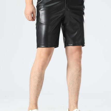 UNICORN Mens Faux Leather Shorts s m l xl xxl
