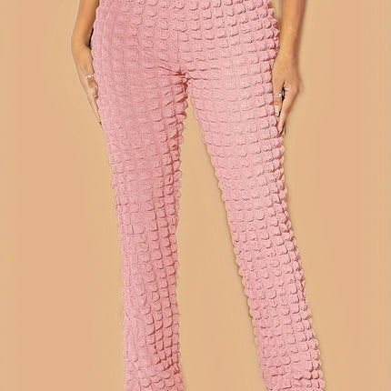 UNICORN Women High-Waisted Flare Pants Color Plaid Pattern xs s m l xl xxl