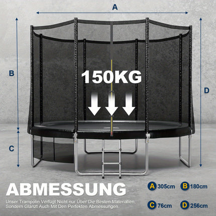 UNICORN Outdoor Trampoline Available in Diameters of 183/228/305/366/427 CM