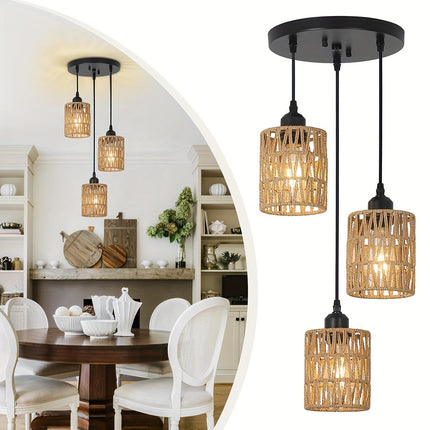 UNICORN Braided paper rope chandelier kitchen island lamp