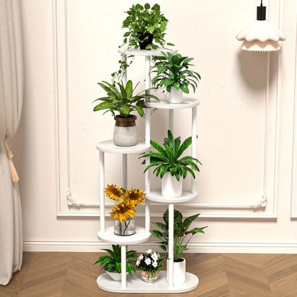 UNICORN 1pc Modern Wood Plant Stand White and Black