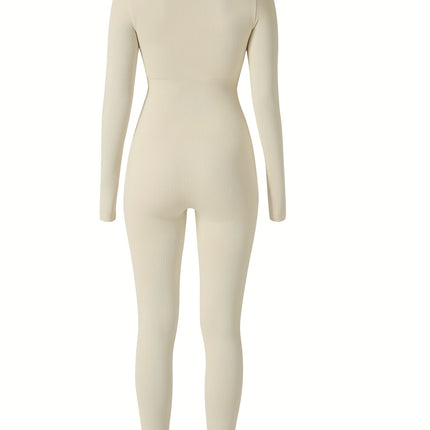UNICORN Womens Bodysuit Front Zipper Long Sleeve One-Piece Long Pants s m l xl xxl