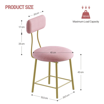 UNICORN Makeup Chair Makeup Table Stool Living Room Footstool pink