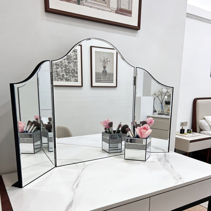 UNICORN Hollywood 3 Way Adjustable Trifold Mirror Silvery Glass Vanity/Dressing Room