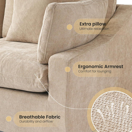 UNICORN Cloud Couch Modular Sofa 4.06meter U-Shaped White Black Gray Khaki