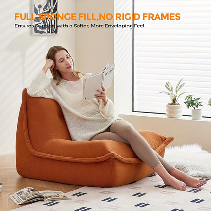 UNICORN Lazy Sofa Chair, Fireside Chair Sofa Large Chair for Adults White Green Brown
