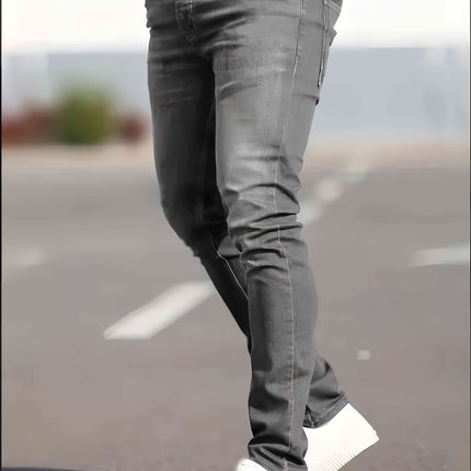 UNICORN Men Casual Slim-Fit Stretch Pants Blue Grey s m l xl xxl