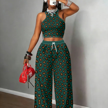 UNICORN Women'S American Retro Y2K Spicy Two-Piece Set Green s m l xl xxl