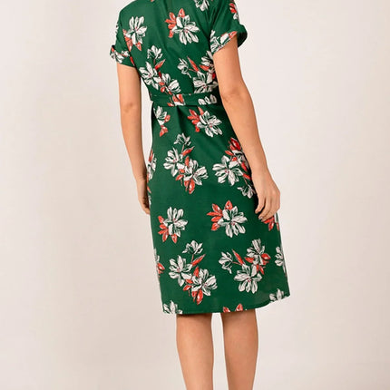 UNICORN Women's floral dress dark green black s m l xl