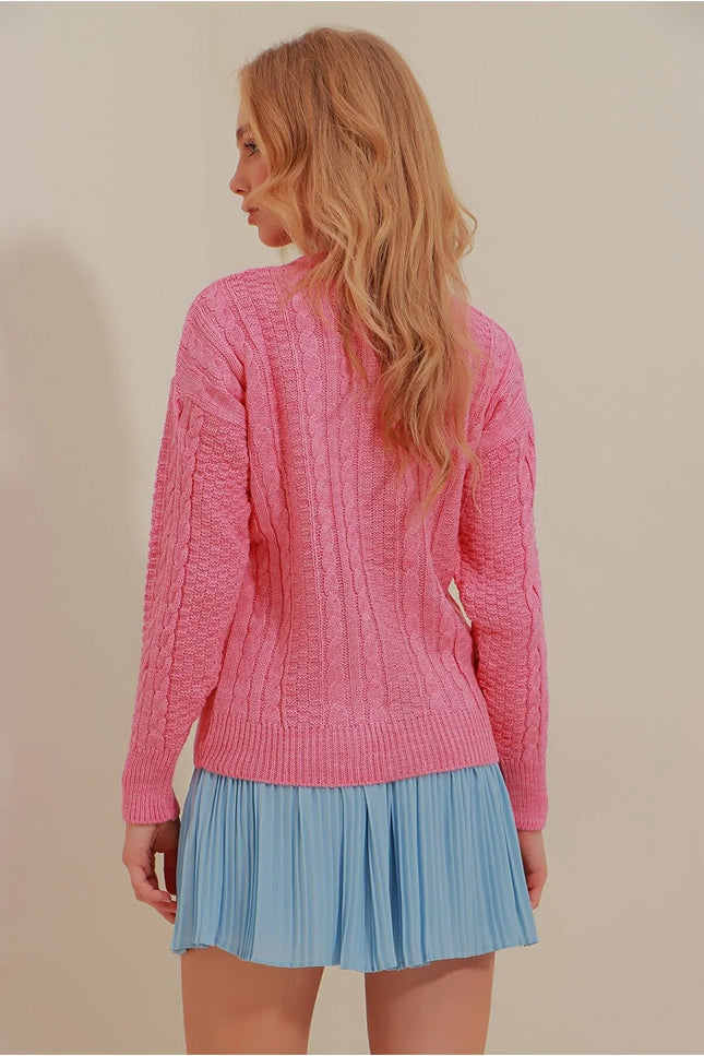 UNICORN Women's sweater pink dark brown s m l