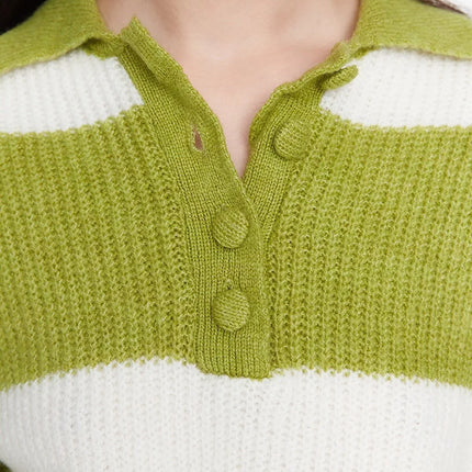 UNICORN Women's sweater striped black beige green dark blue brown gray s m l