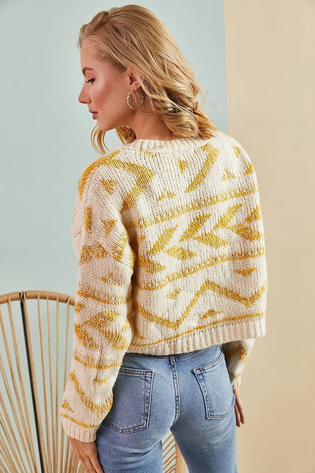 UNICORN Women's sweater beige dark yellow s m l