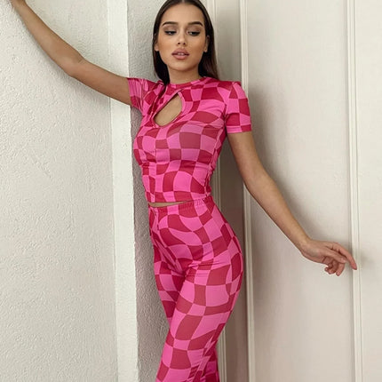 UNICORN Women's clothing set square patterns pink s m