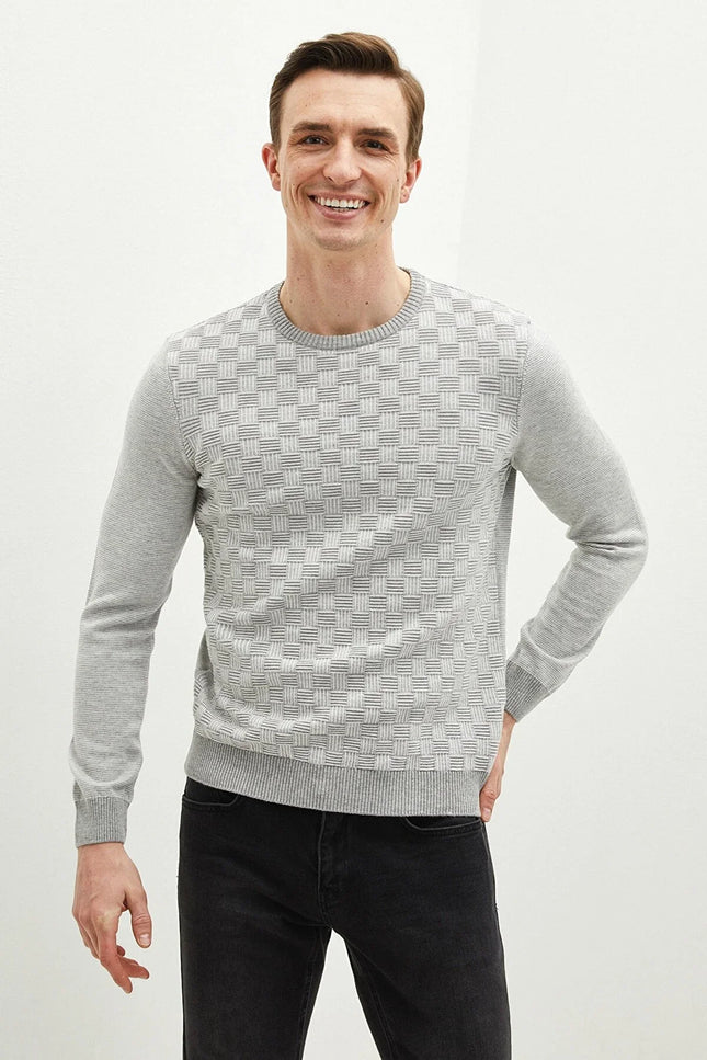 UNICORN Men's sweater checked gray s m l xl xxl
