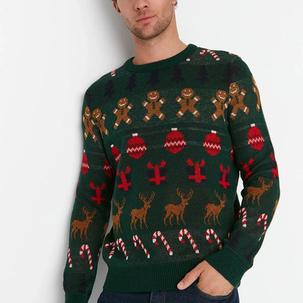 UNICORN Men's sweater Christmas motif dark blue green s m l xl xxl