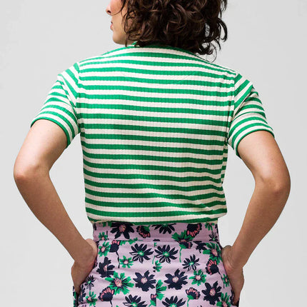 UNICORN Women's striped shirt green white xs s m l xl