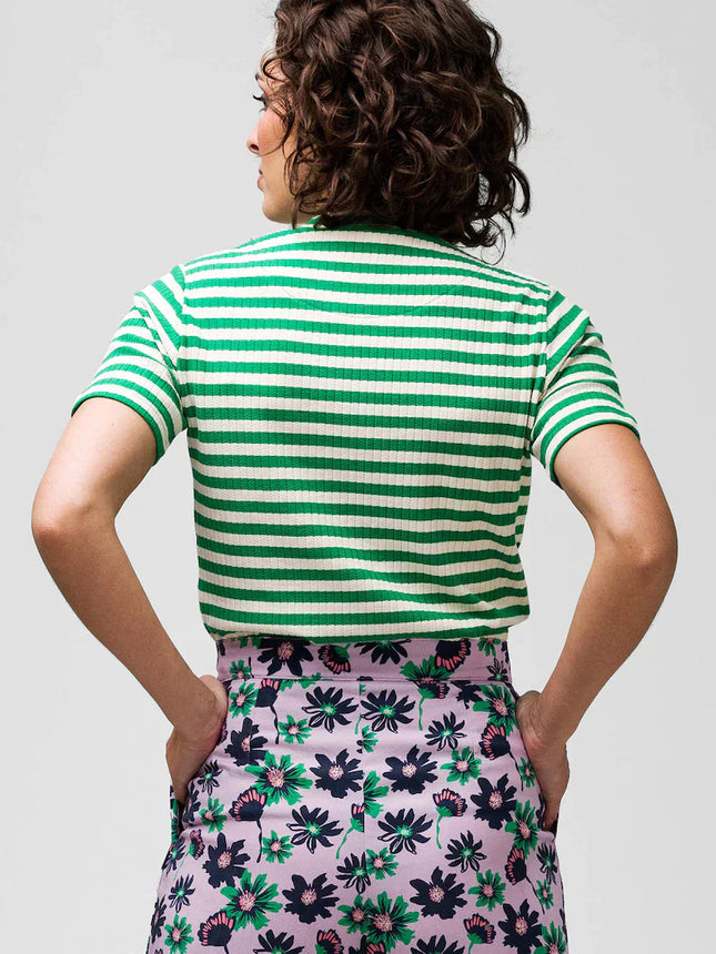 UNICORN Women's striped shirt green white xs s m l xl