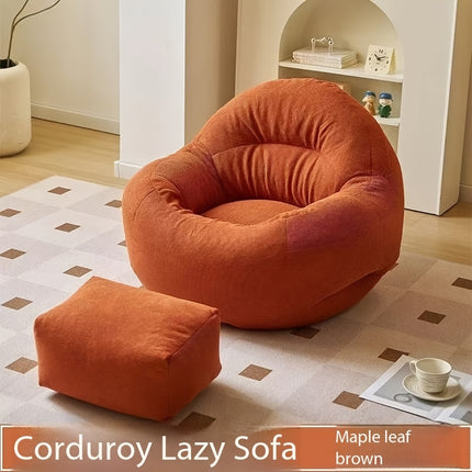 UNICORN Lazy Sofa with Footrest, 2pcs Set Green White Orange