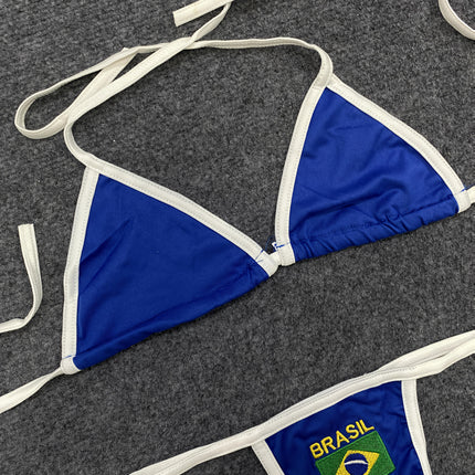 UNICORN Embroidered Bikini with Letter Patches, Fashionable Sexy Women's s m l xl