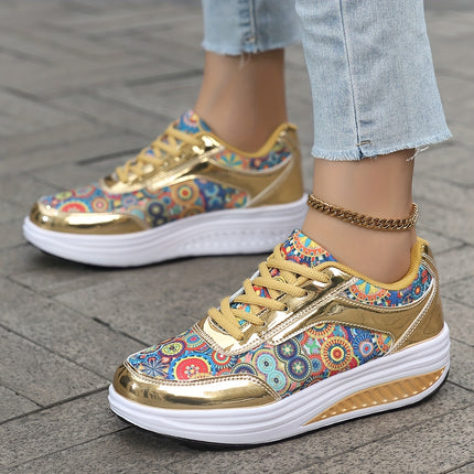 UNICORN Women'S Glossy Bohemian Style Outdoor Sports Casual Shoes