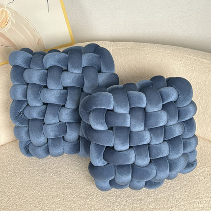 UNICORN 2pcs Set of Golden Velvet Hand-Knotted Square Decorative Pillows different colors
