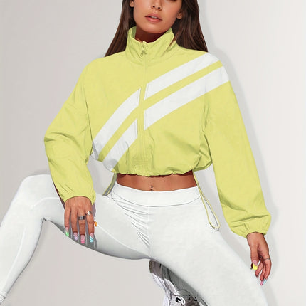 UNICORN Sports Zip-Up Stand Collar Jacket with Drawstring Hem Suitable for Running s m l