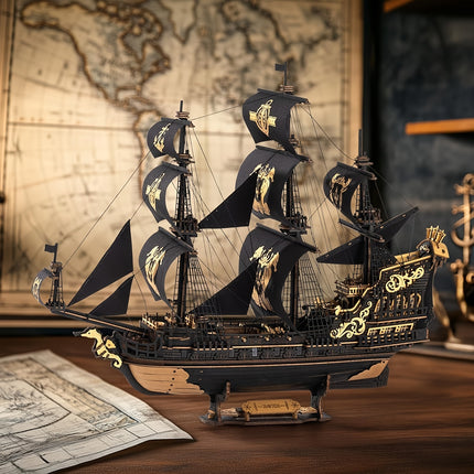 UNICORN The Seahorse Barque 3D Wooden Puzzle Ship Model Kits Craft Kits for Home
