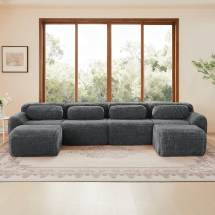 UNICORN U-Shape Modular Sofa, Suitable for Living Room Gray