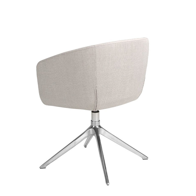 UNICORN Bucket Chair Light Grey Fabric Swivel Chair