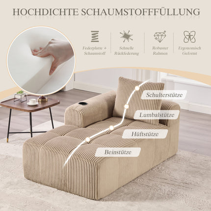 UNICORN Comfortable Recliner Sofa 158*93*61 Cm Beige Khaki Black Grey