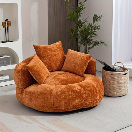 UNICORN Multi-Functional Convertible Sofa Bed with Orange Chenille Fabric