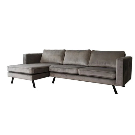 UNICORN Corner sofa velvet corner sofa gray brown anthracite length 150 width 270 height 85