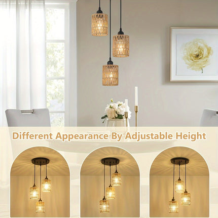UNICORN Braided paper rope chandelier kitchen island lamp