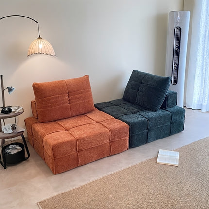 UNICORN New fabric sofa, freely combinable, straight-lined long sofa white dark blue orange