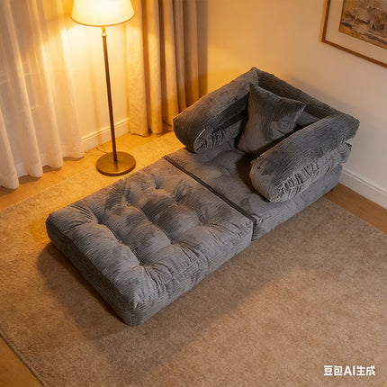 UNICORN 1 Folding Sofa Bed Single Chair Bed with Backrest and Pillow Gray Green White