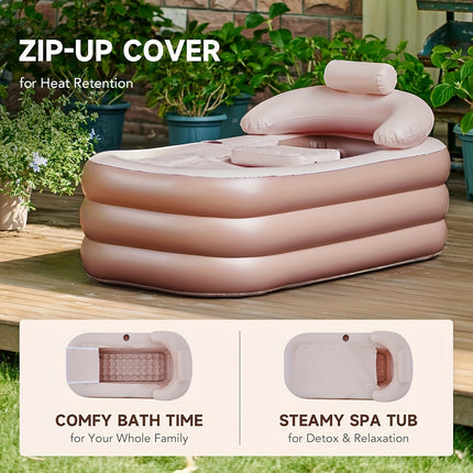 UNICORN Inflatable Hot Tub, Suitable for Home Bathroom and Gym Ice Baths Brown