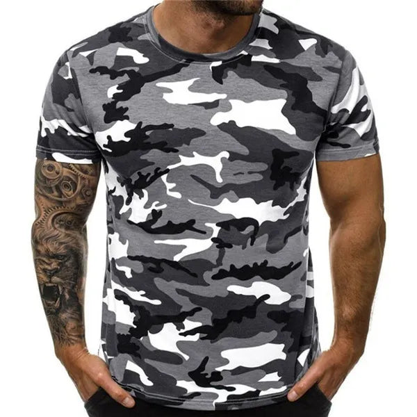 UNICORN men's t-shirt short sleeves camouflage green gray black s m l xl 2XL 3XL 4XL 5XL