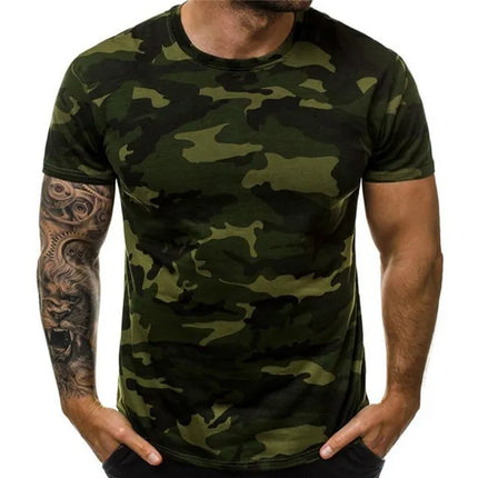 UNICORN men's t-shirt short sleeves camouflage green gray black s m l xl 2XL 3XL 4XL 5XL