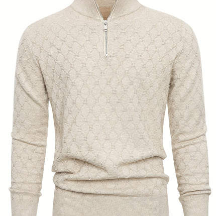 UNICORN Men's Half-Zip Collar Textured Sweater Stretchy Soft Comfortable xs s m l xl xxl