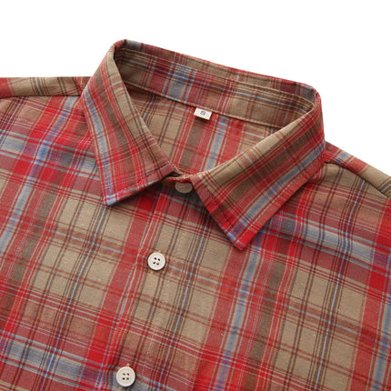UNICORN Men'S Classic Plaid Short Sleeve Shirt Single Pocket Design s m l xl xxl