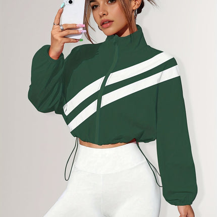 UNICORN Sports Zip-Up Stand Collar Jacket with Drawstring Hem Suitable for Running s m l