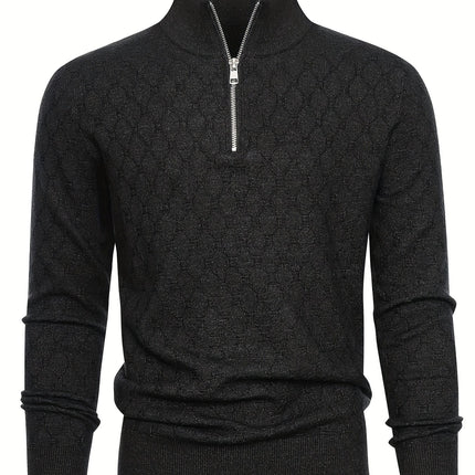 UNICORN Men's Half-Zip Collar Textured Sweater Stretchy Soft Comfortable xs s m l xl xxl