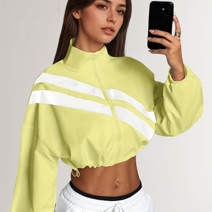 UNICORN Sports Zip-Up Stand Collar Jacket with Drawstring Hem Suitable for Running s m l